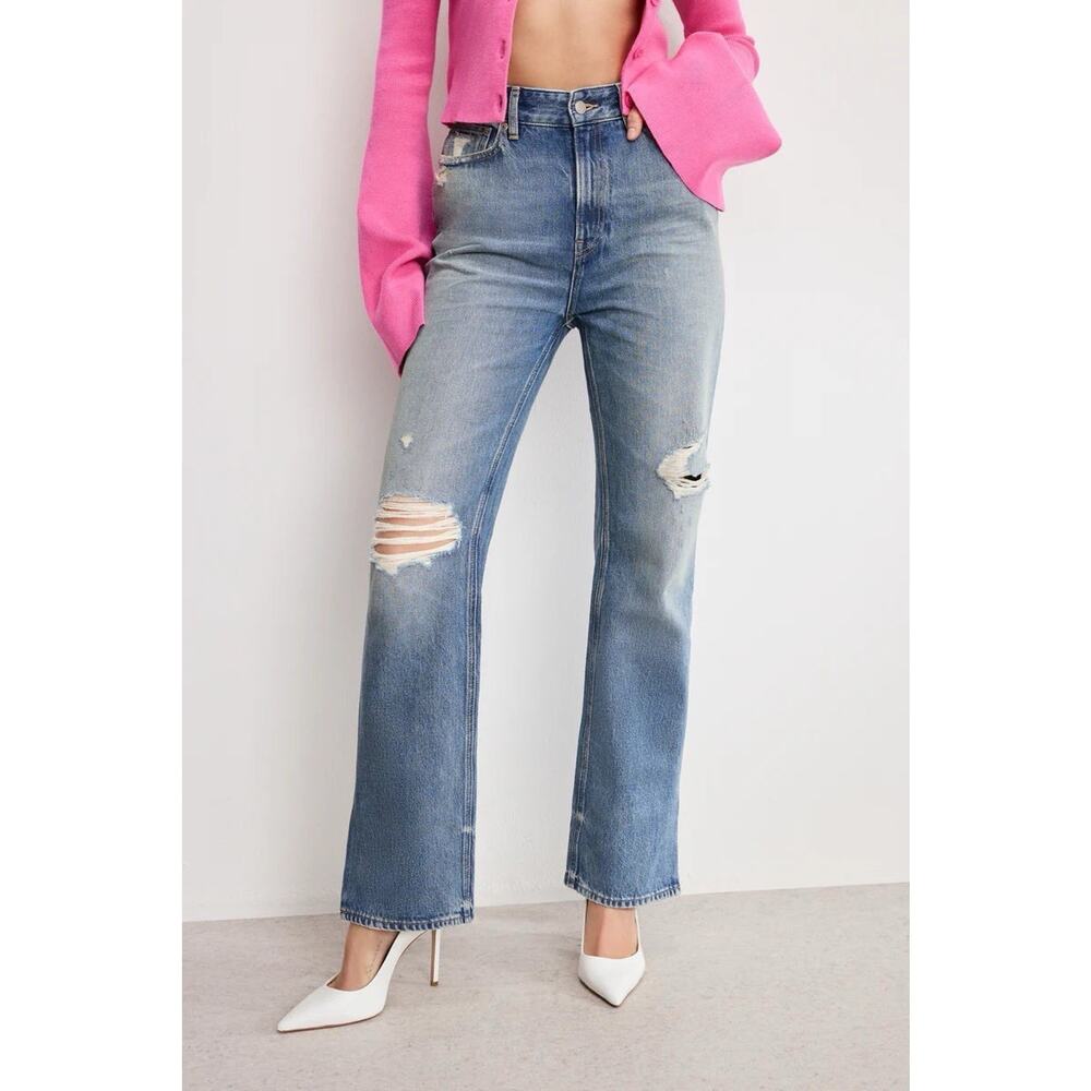 NWT Good American The Khloe Jean High Rise Straight Leg Jeans sz 27 - Picture 7 of 12